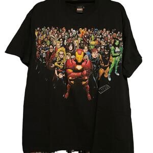 Marvel Mad Engine Iron Man and Squad Shirt Adult XL